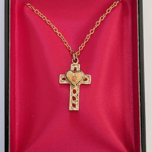 NOS NWOT Mustard Seed Cross Necklace - Picture 2 of 4